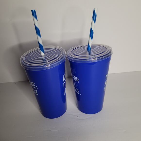 Set of 2 Blue 16oz Cups with Positive Sayings - Picture 6 of 8